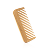 Wooden comb with 'Bamboo' branding on a white background